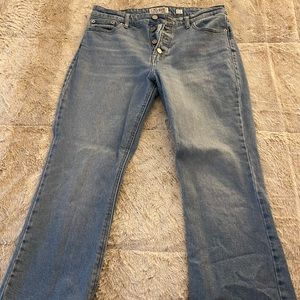 Lucky Brand Bridgette Cropped Flare with Exposed Button